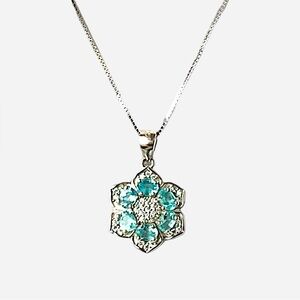 925 Sterling Silver Necklace Apatite
